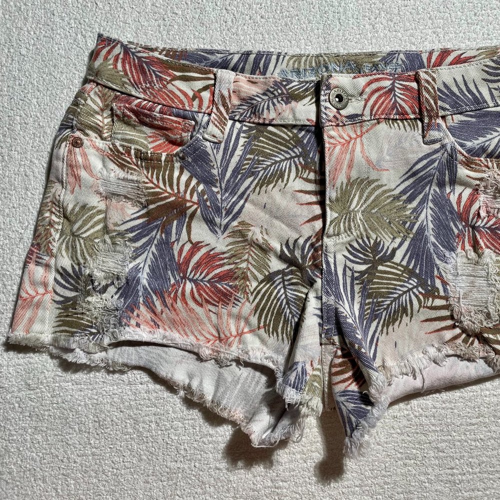 Arizona jean co. Demin tropical women shorts Sz 7